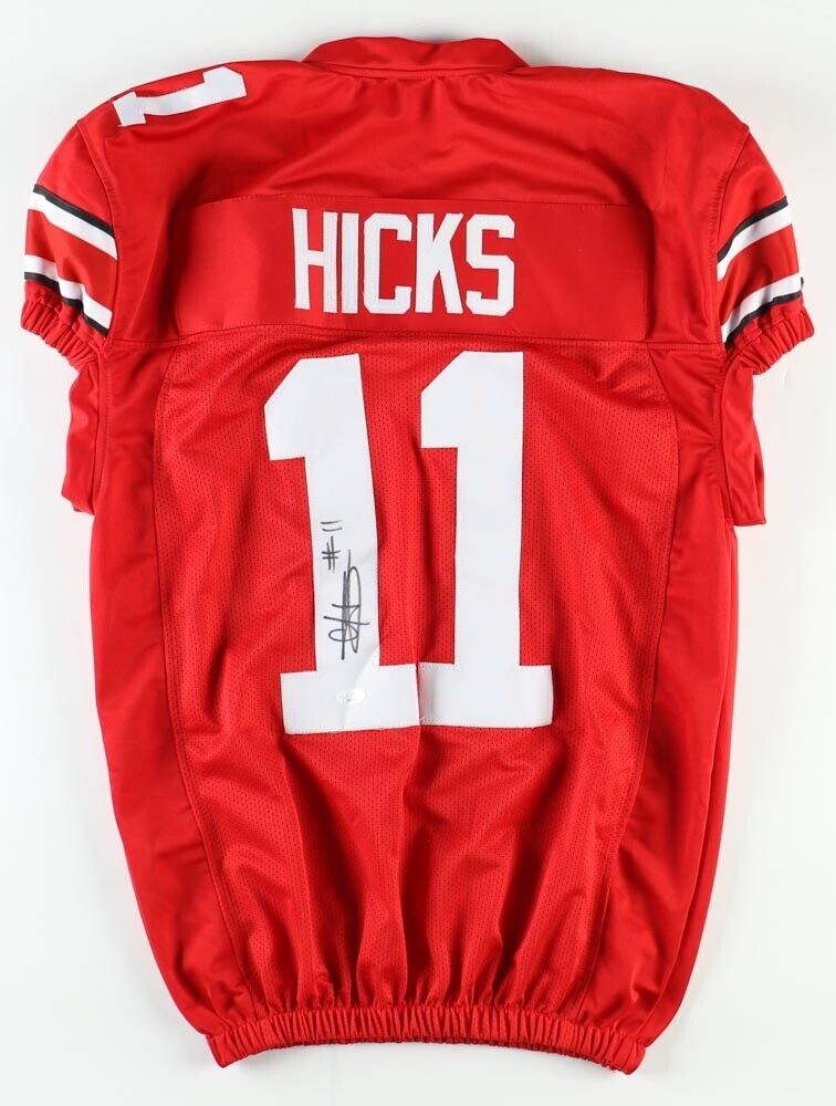 C. J Hicks Signed Ohio State Buckeyes Jersey (JSA COA) 2023 Sophomore Linebacker