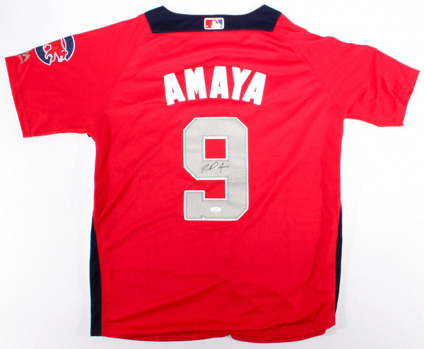 Miguel Amaya Signed Chicago Cubs Jersey (JSA COA) Cubs Top Catching Pr –