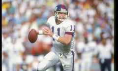 Phil Simms Signed Cachet Envelope / 12x15 New York Giants Framed Display JSA COA