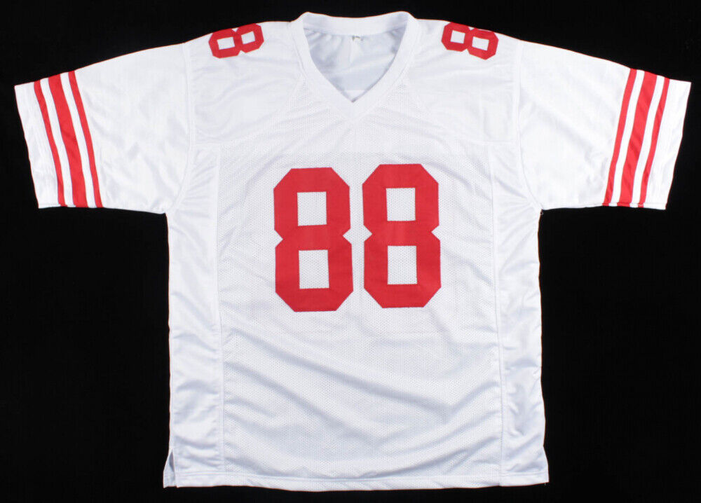 Evan Engram Signed White Giants Jersey (Beckett COA) New York 1st Rd Pick 2017