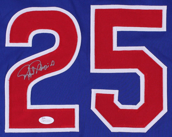 Rafael Palmeiro Signed Blue Cubs Jersey (JSA COA) 500 Home Run & 3000 –