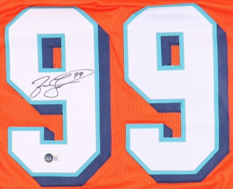 Jason Taylor Signed Miami Dolphins Jersey (Beckett) 6×Pro Bowl Defensive End