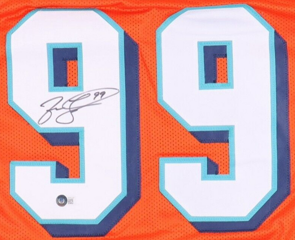 Jason Taylor Signed Miami Dolphins Jersey (Beckett) 6×Pro Bowl Defensi –