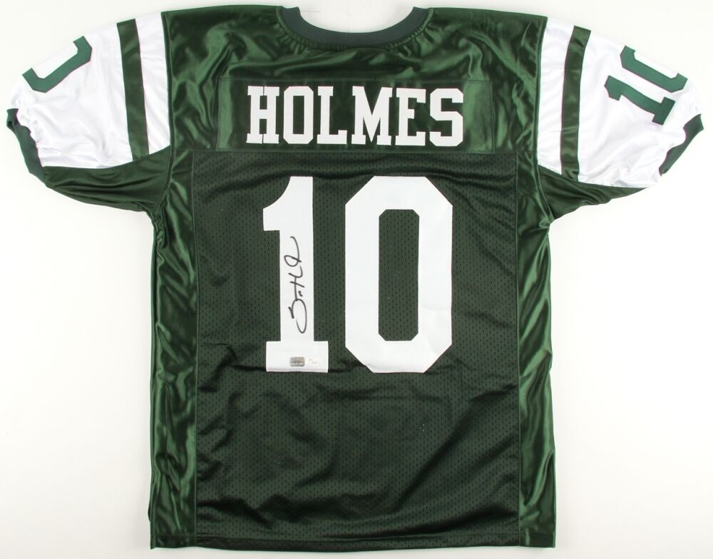 Santonio Holmes Signed Jets Jersey (JSA Hologram & Absolute Authentics COA)