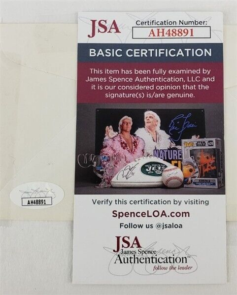 Phil Simms Signed Cachet Envelope / 12x15 New York Giants Framed Display JSA COA
