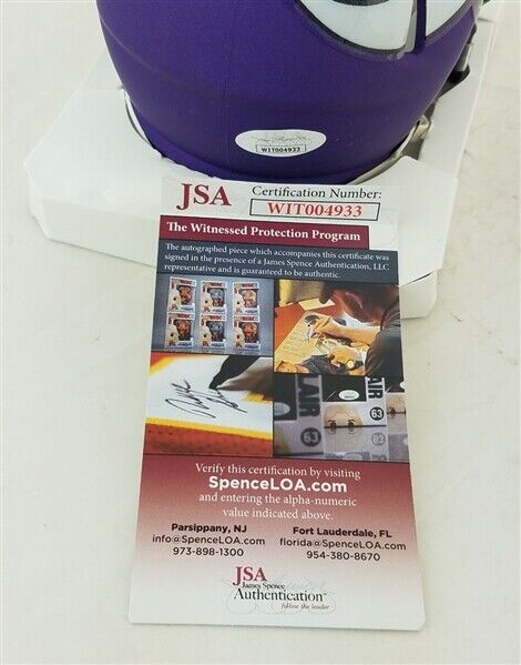 Daunte Culpepper Signed Minnesota Vikings Mini Helmet (JSA COA) 3xPro Bowl Q.B.