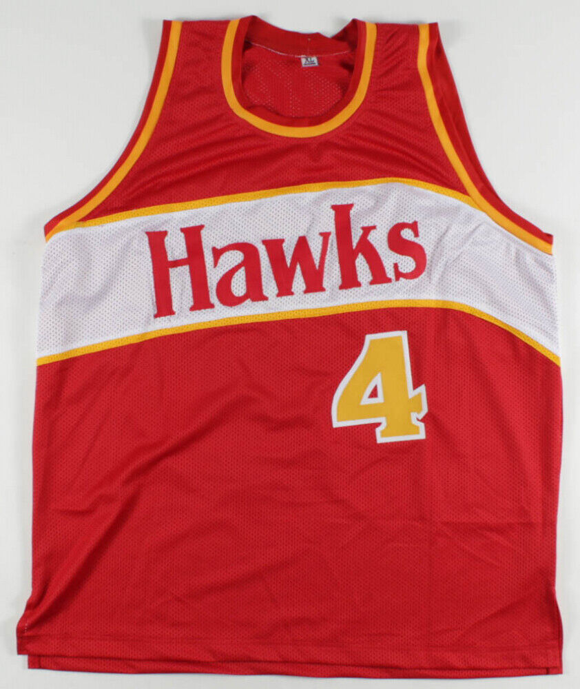 Spud Webb Signed Atlanta Hawks Jersey (Beckett COA) 1986 Slam Dunk Champion