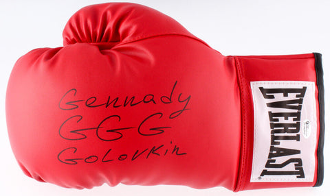 Gennady Golovkin Signed Everlast Boxing Glove Inscribed "GGG" Online Authentics