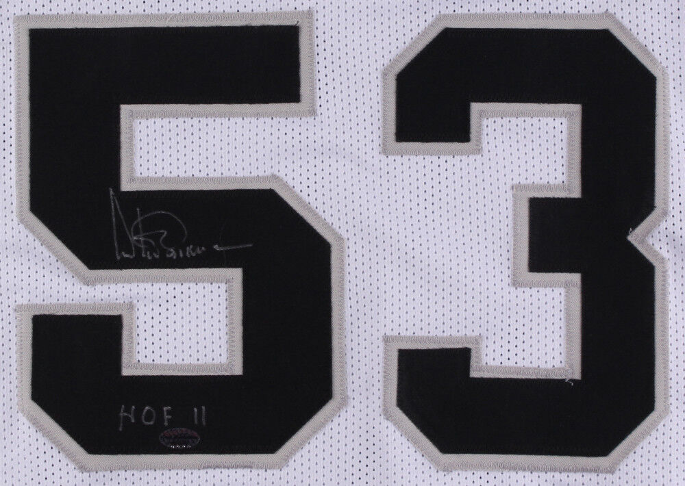 Artis Gilmore Signed White San Antonio Spurs Jersey (Leaf COA) Inscribed HOF 11