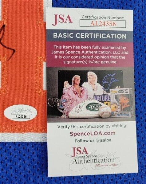 Bill Bradley Signed New York Knicks Jersey (JSA COA) 2×NBA Champions 1970 & 1973