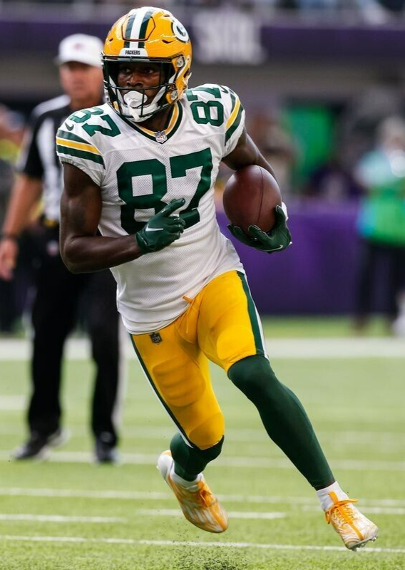 Romeo Doubs Signed Green Bay Packer Jersey (Beckett) 2022 4th Round Pck / Nevada