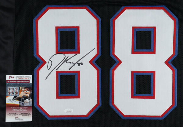 Buffalo Bills Dawson Knox Signed Custom Black Jersey JSA COA Size XL BUF