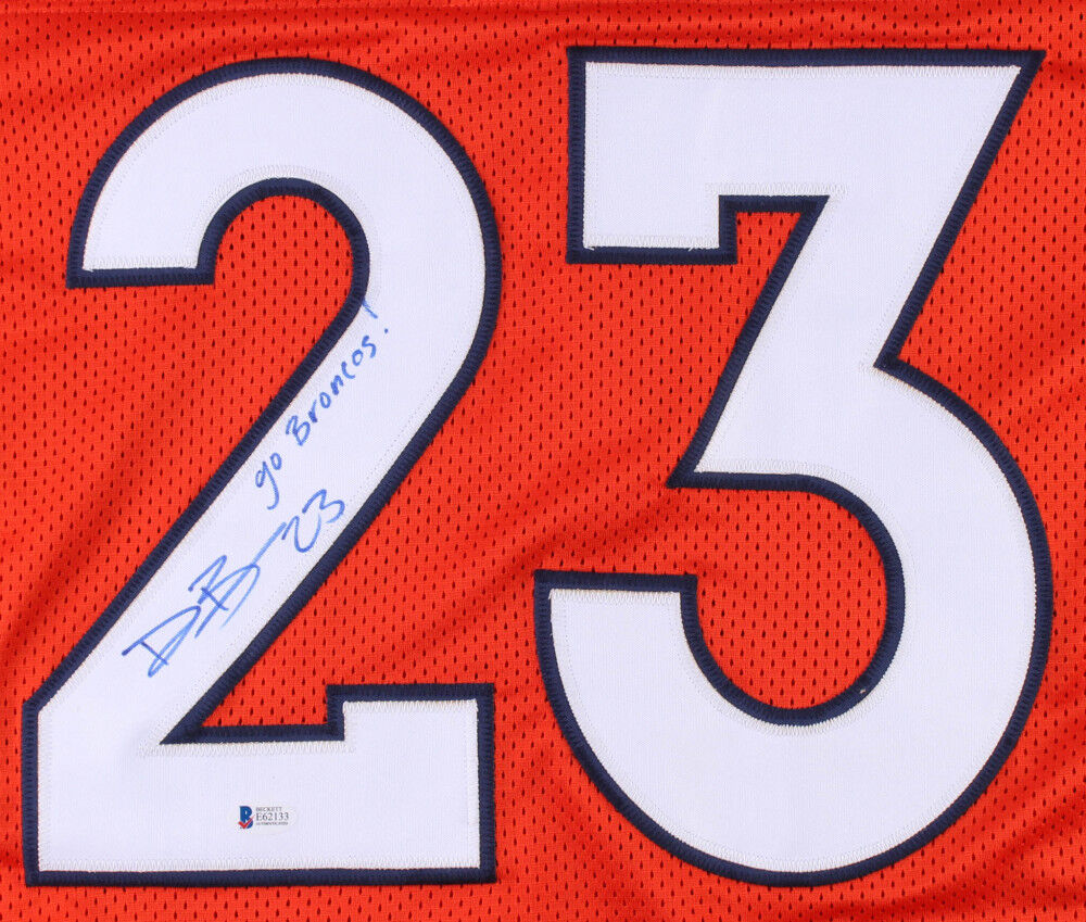 Devontae Booker Signed Broncos Jersey Inscribed "Go Broncos" (Beckett COA)