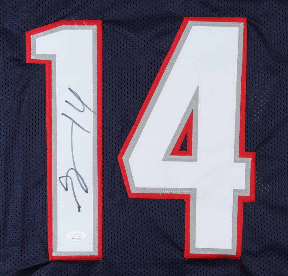 Mohamed Sanu Signed Patriots Blue Jersey (JSA COA)  New England All Pro W.R.