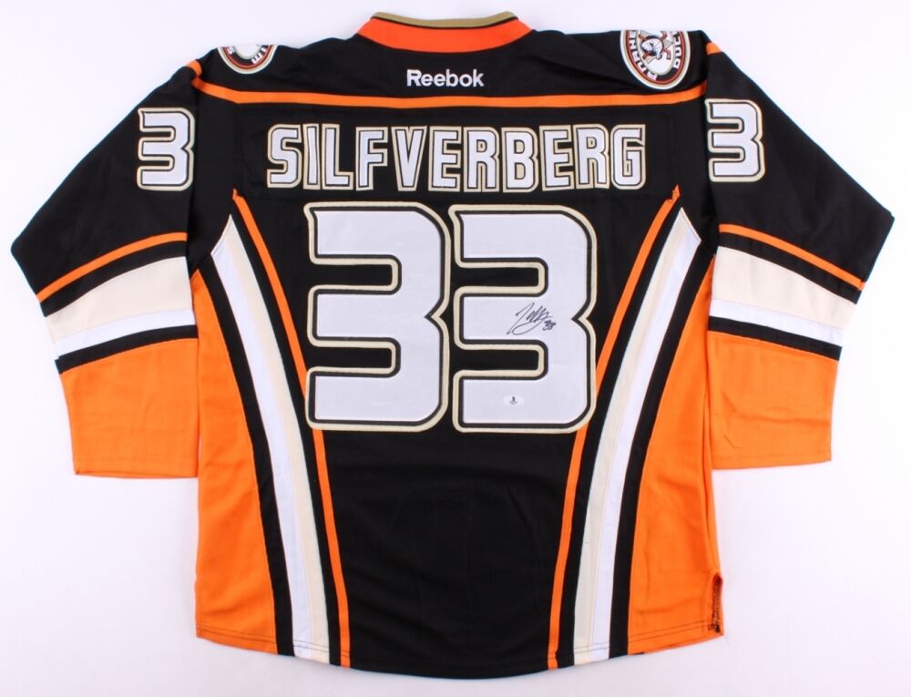 Jakob Silfverberg Signed Ducks Reebok NHL Style Jersey (Beckett COA) Anahiem RW