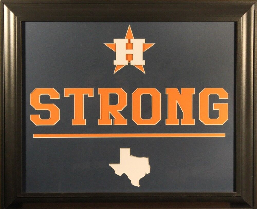 Houston Astros "Houston Strong" 19x23 Custom Framed Display