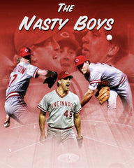 Randy Myers, Norm Charlton & Rob Dibble Signed Nasty Boys Cincinnati Reds Jersey