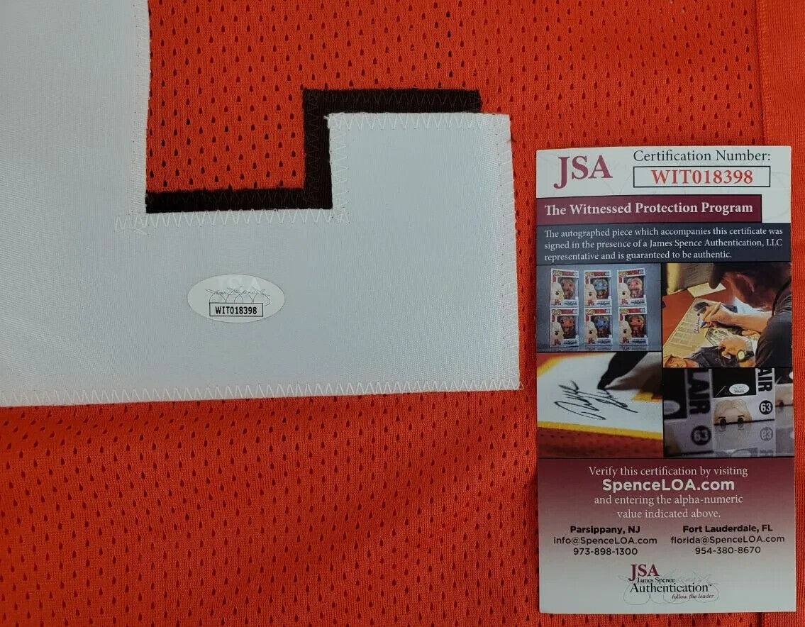 Ozzie Newsome Signed Cleveland Browns Orange Jersey (JSA COA) 3×Pro Bowl/ HOF TE