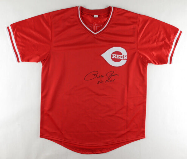 Pete Rose Signed Authentic Cincinnati Reds Mitchell Ness Rookie