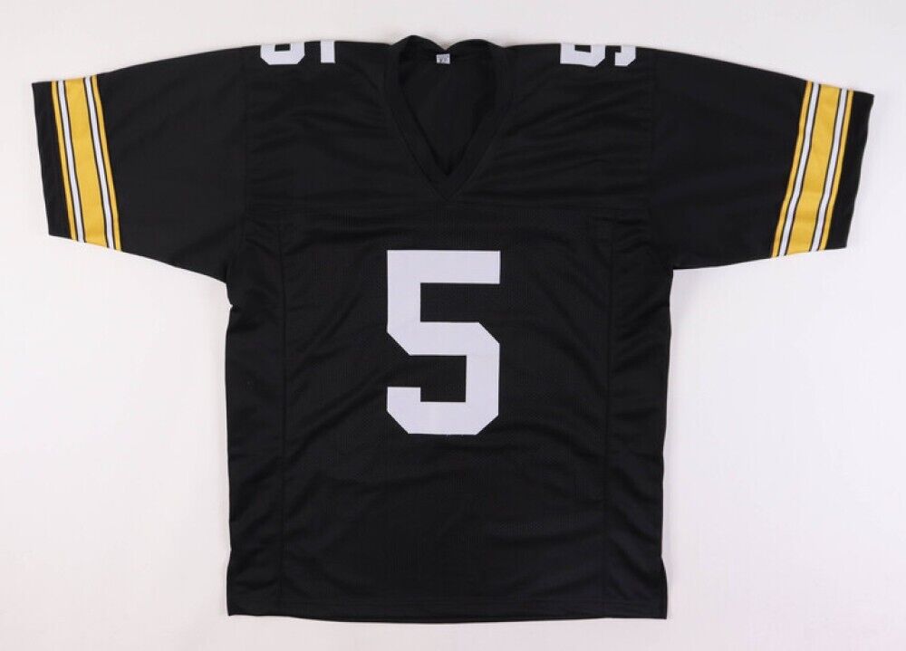 Terry Hanratty Signed Pittsburgh Steeler Jersey (TSE COA) Terry Bradshaw's #2 QB