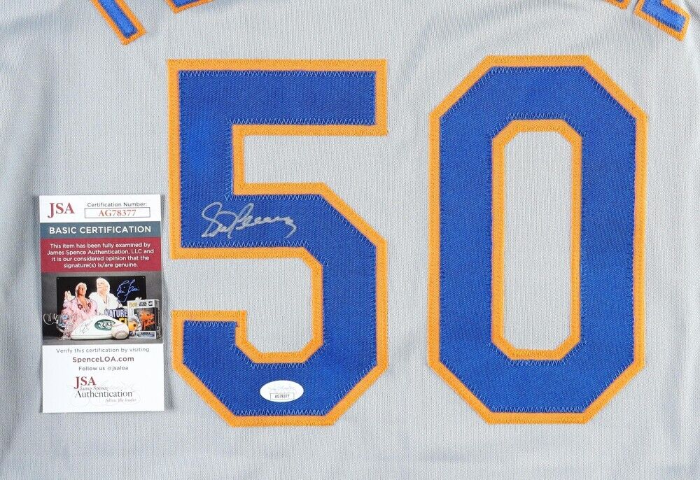 Sid Fernandez Signed New York Mets Jersey (JSA COA) 1986 World Champion Pitcher