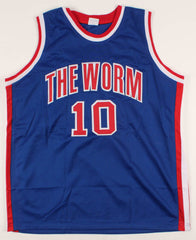 Dennis Rodman Signed Detroit Pistons Jersey (JSA COA) 5×NBA Champion / The Worm