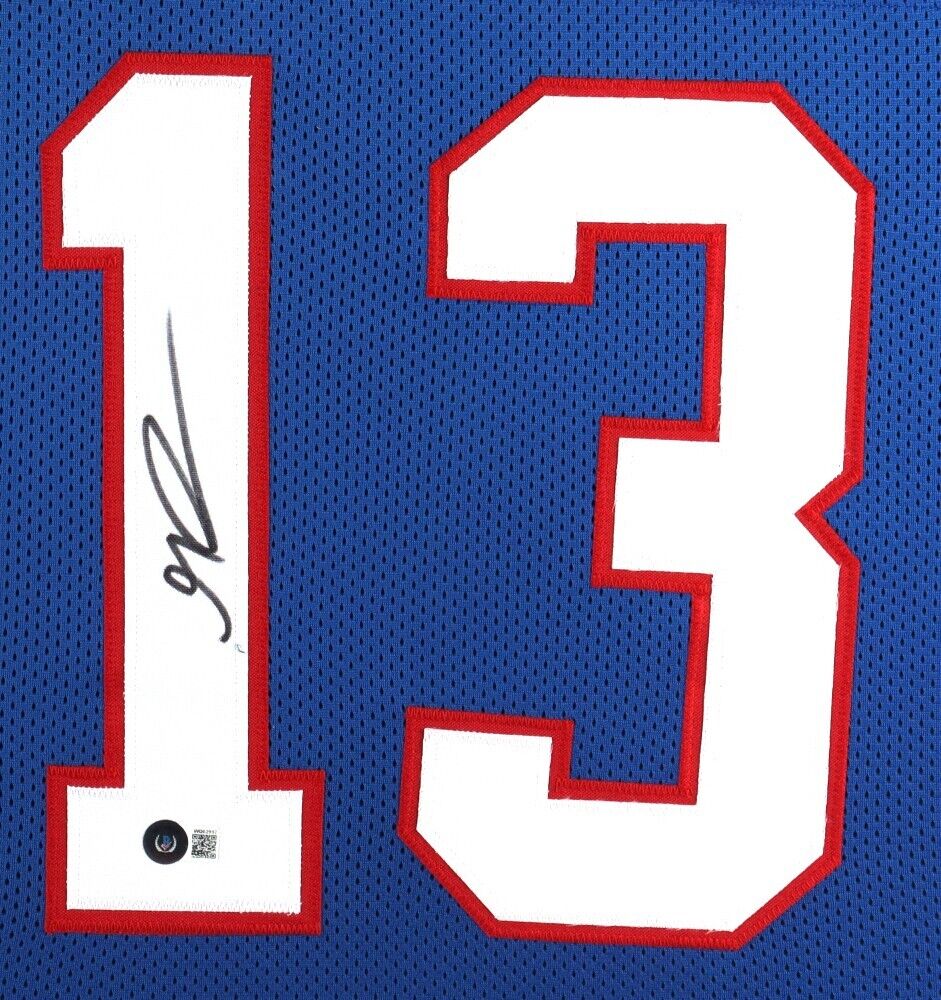Gabe Davis Signed 35x43 Framed Buffalo Bill Jersey (Beckett) 2020 4th Rnd Pk UCF
