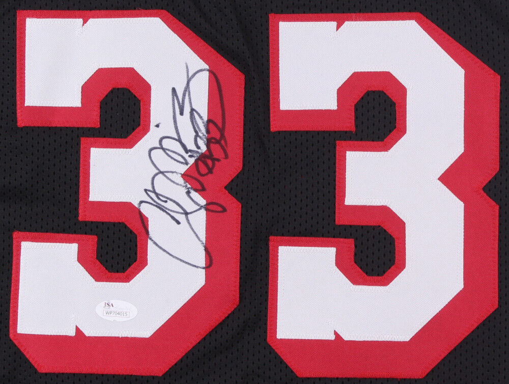 Alonzo Mourning Miami Heat Black Signed Jersey / 7×NBA All-Star (JSA COA)