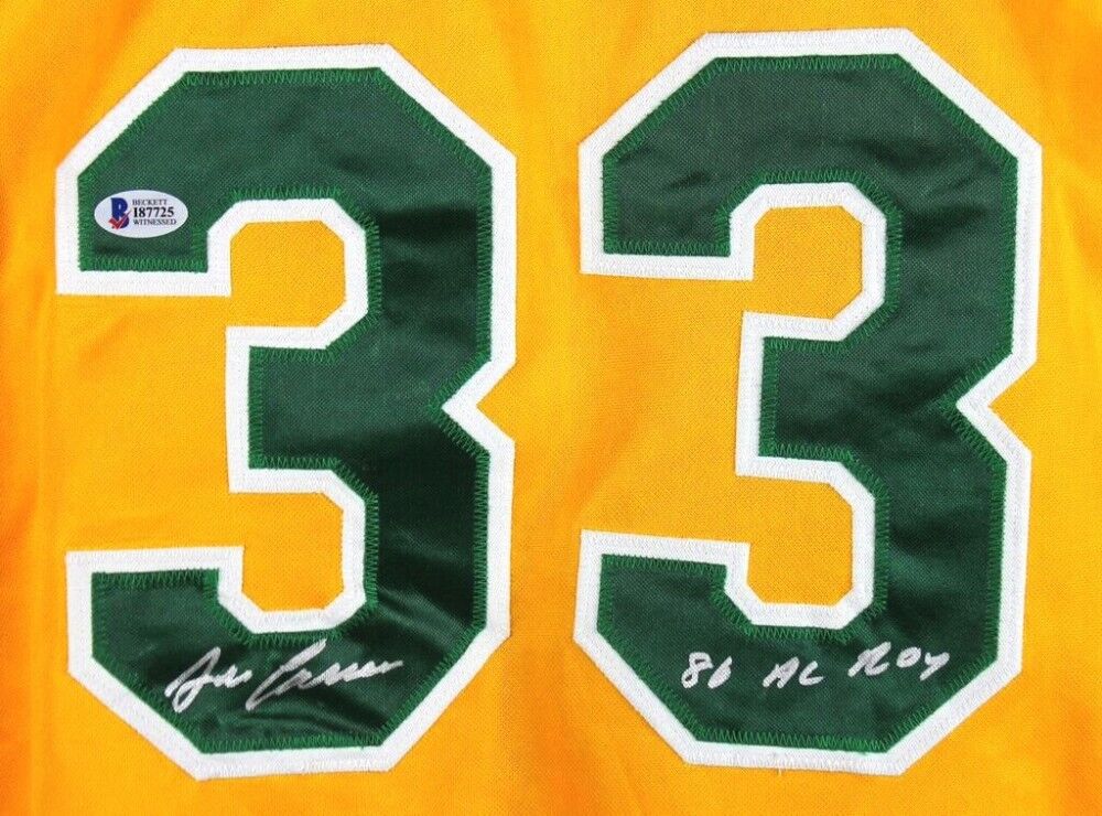 Jose Canseco Signed Oakland Athletics Jersey Inscribed "86 AL ROY"(Beckett COA)