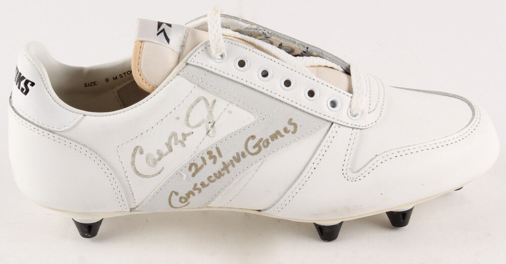 Cal Ripken Jr Signed Brooks Baseball Cleat Inscribed "2131 Consecutive Games"PSA