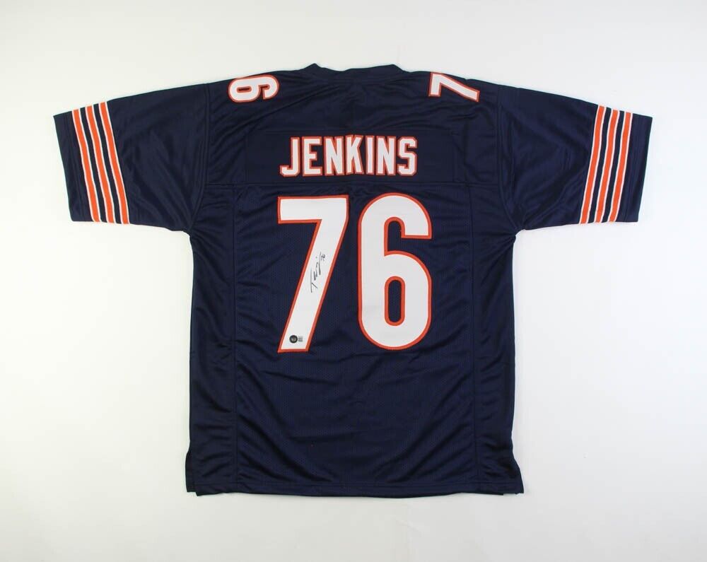 Teven Jenkins Signed Chicago Bear Jersey (Beckett) 2nd Rnd Pk 2021 Draft /O-Line