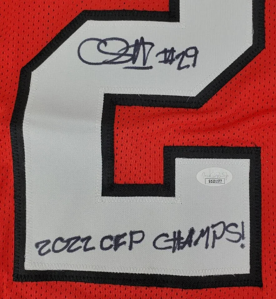 Christopher Smith Signed Georgia Bulldogs Jersey “2022 CFP Champs!” (JSA COA)