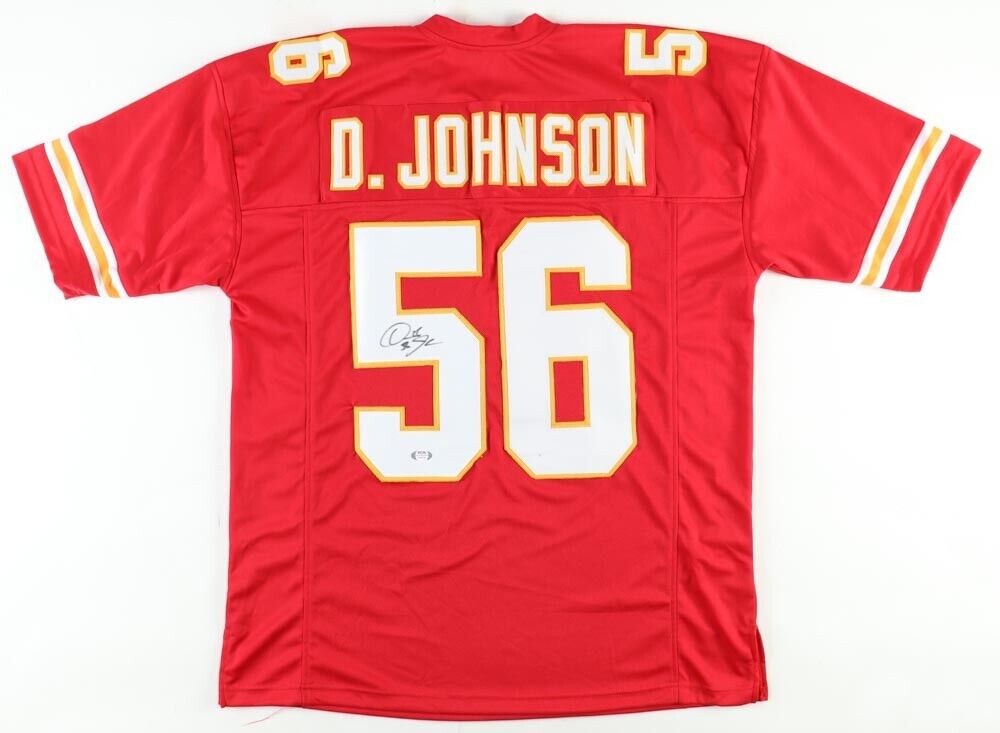 Derrick Johnson Signed Kansas City Chiefs Jersey (PSA COA) 4xPro Bowl Linebacker