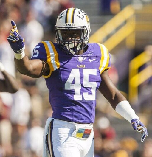 Deion Jones Signed LSU Tigers Mini Helmet (Radtke COA) Carolina Panthers L.B.