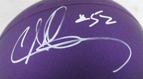 Chad Greenway Signed Full Size Minnesota Vikings Helmet Beckett COA 2xPro Bowl