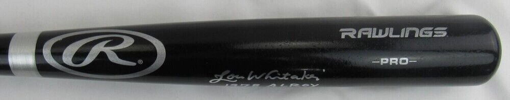 Lou Whitaker Signed Rawlings Bat "1978 AL ROY" & "WSC 1984" (JSA) Detroit Tigers