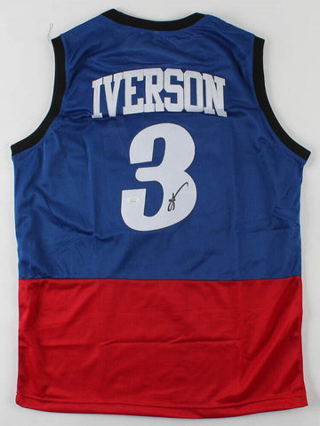 Allen Iverson Signed Philadelphia 76ers Jersey (JSA COA) #1 Pk 1996 NBA Draft