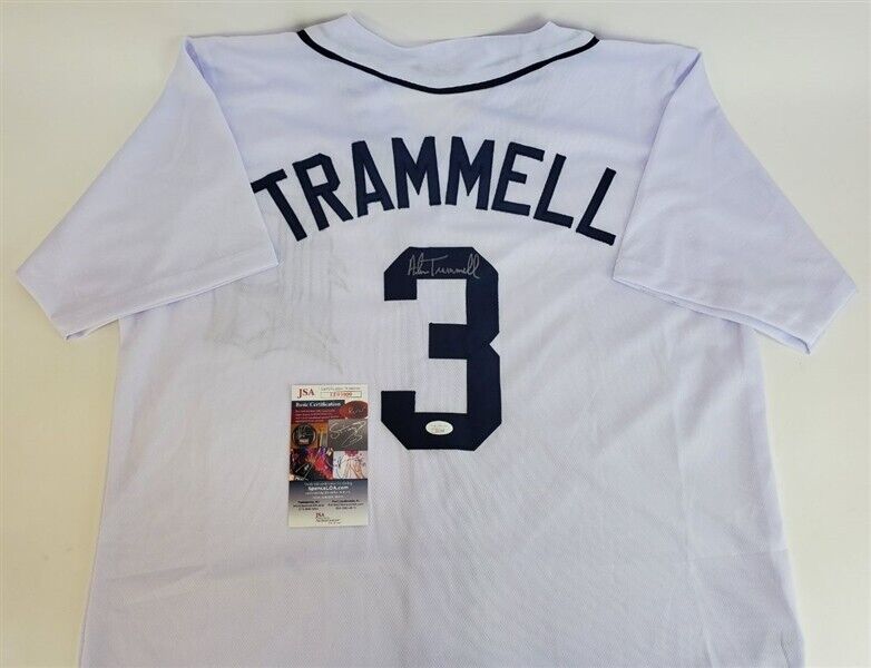 Alan Trammell Signed Tigers Jersey (JSA COA) 19 Year Detroit Shortstop 1977-1996