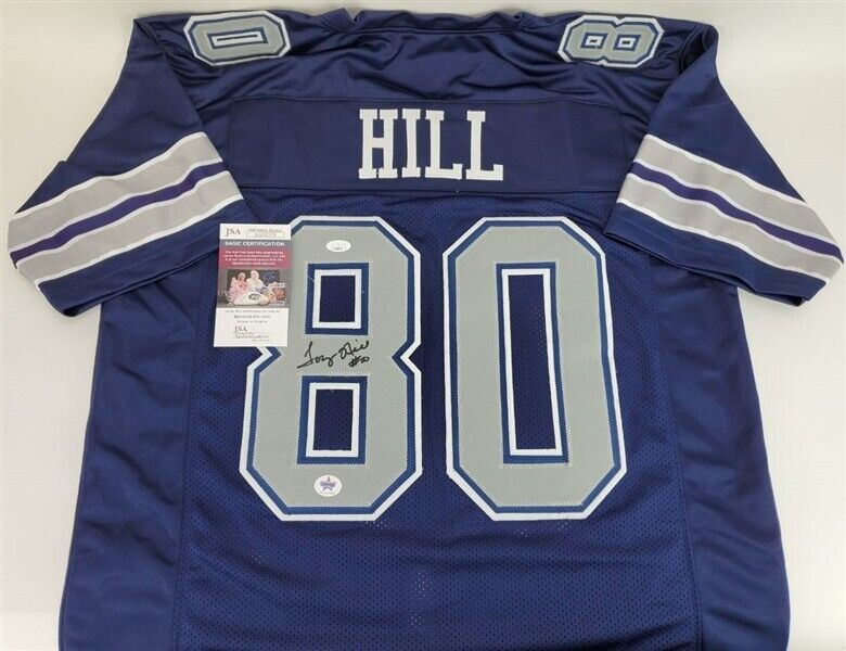 Tony Hill Signed Dallas Cowboys Jersey (JSA COA) Super Bowl XII Champion W.R.
