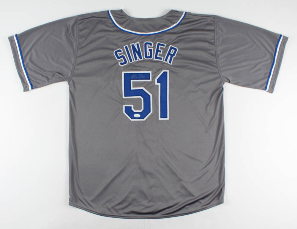 Brady Singer Signed Royals Jersey (JSA COA) Kansas City's 1st Rnd Pck 2018 Draft