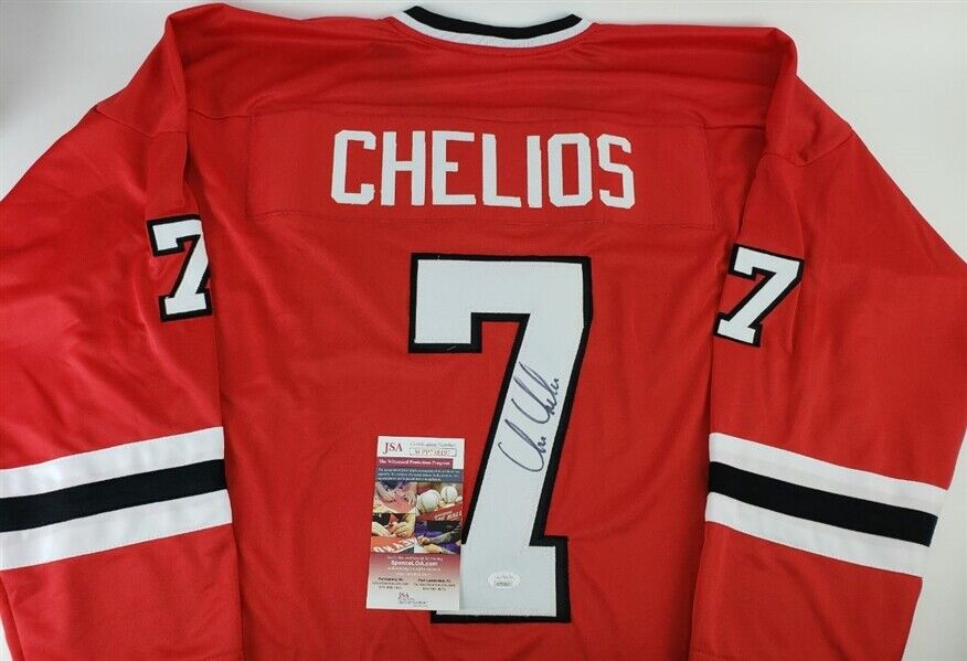 Chris Chelios Signed Chicago Blackhawks Jersey (JSA COA) Hall of Fame Defenseman