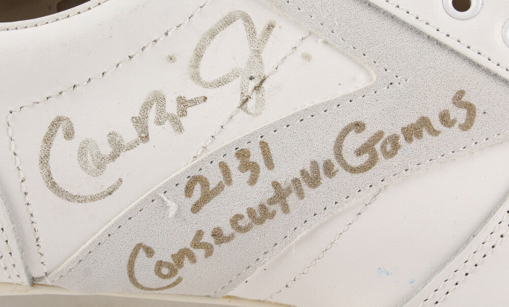Cal Ripken Jr Signed Brooks Baseball Cleat Inscribed "2131 Consecutive Games"PSA