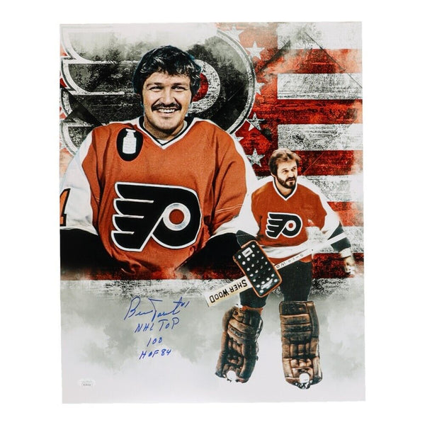 Bernie Parent Fog Game Philadelphia Flyers Autographed Framed 16 x 20  Hockey Photo