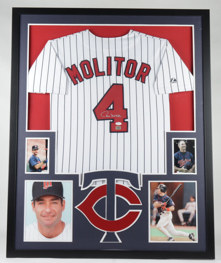 Paul Molitor Signed Minnesota Twins 34x42 Framed Majestic MLB Jersey (JSA Holo)