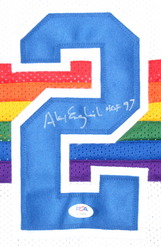 Alex English Signed Denver Nuggets Jersey (PSA COA) 8xNBA All-Star (1982–1989)