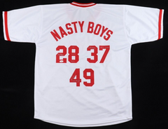 Randy Myers, Norm Charlton & Rob Dibble Signed Nasty Boys Cincinnati Reds Jersey