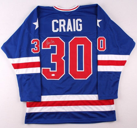 Jim Craig Signed Team USA "Miracle on Ice" Jersey JSA COA 1980 Winter Olympics