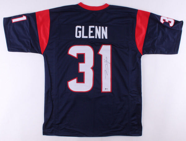 Aaron Glenn Signed Houston Texans Jersey (Beckett COA) 3xPro Bowl Defe –