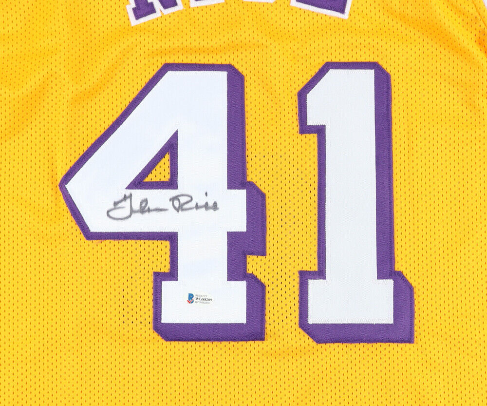 Glen Rice Signed Los Angeles Lakers Yellow Home Jersey (Beckett) 2000 NBA Champs