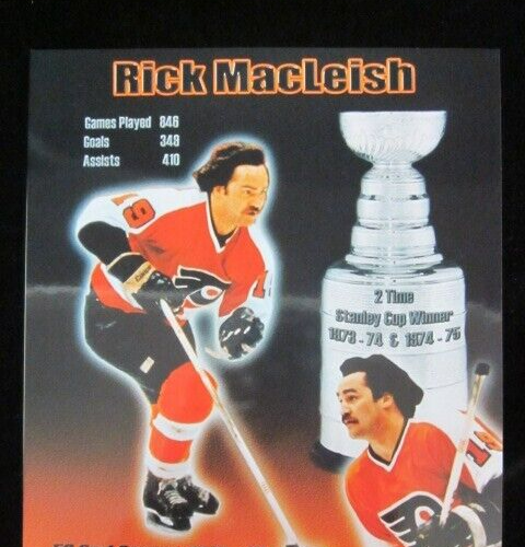 Flyers Legends Pennant Signed (5) Parent, Barber, Macleish, Watson, Kindachuk